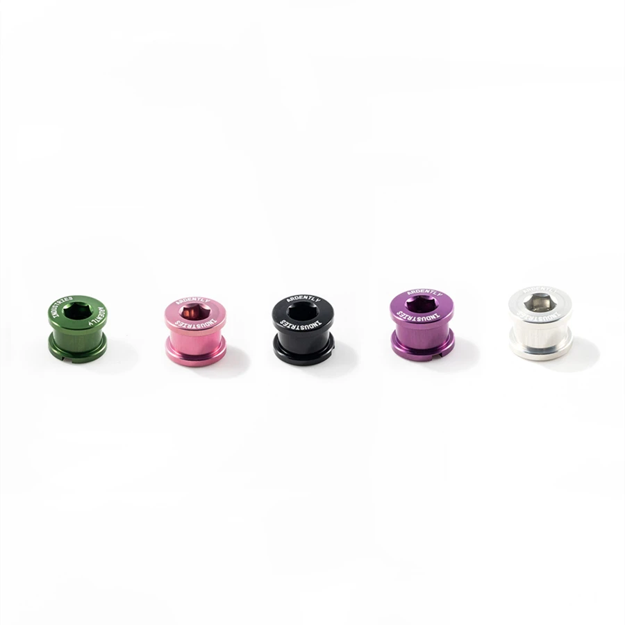 Ardently Chainring Bolts 5Pcs Integrated Crankset Mtb Chainwheel Screws Alloy 7075 Road Fixed Gear Bicycle Dental Plate Nuts