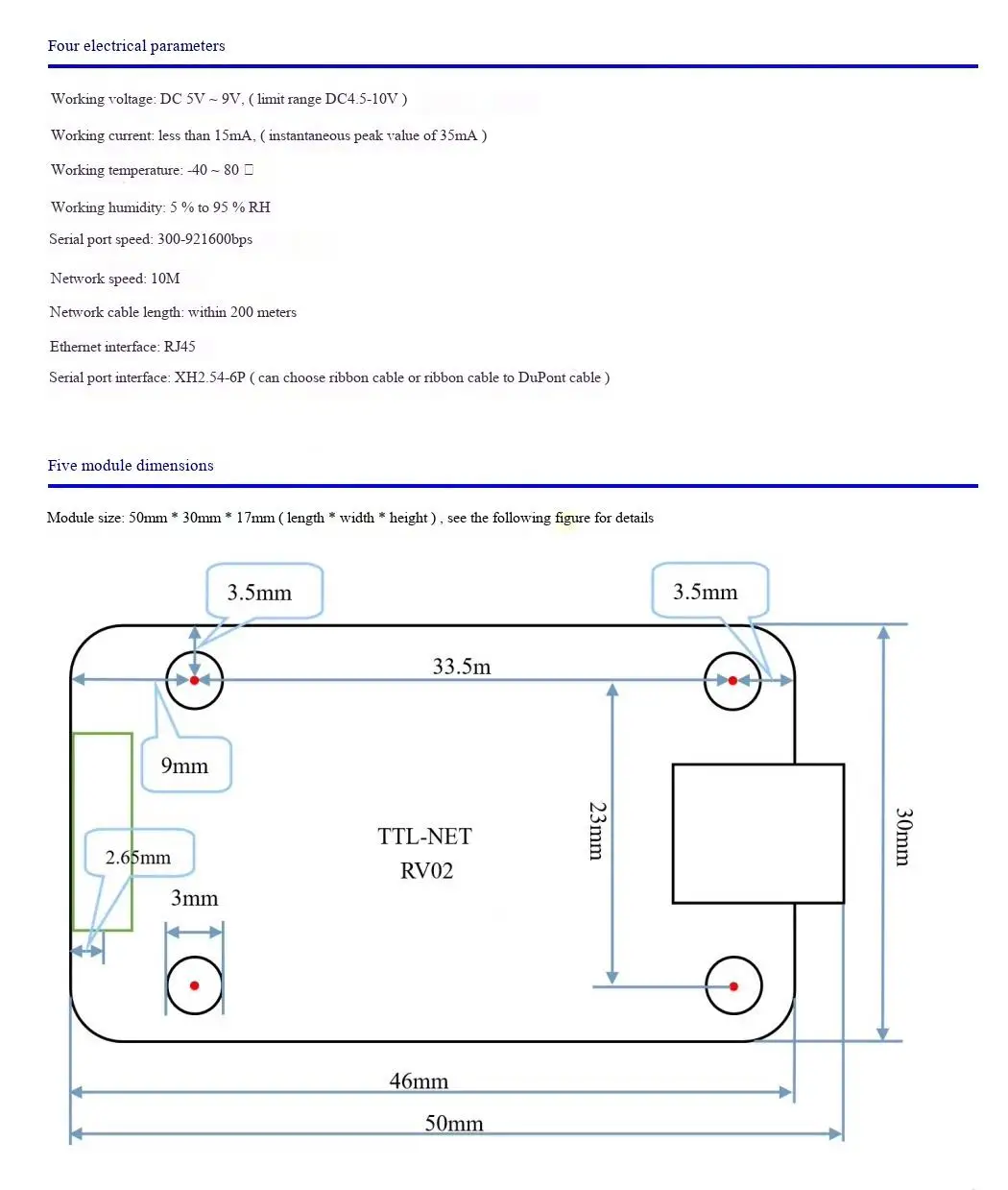 232/485/Serieller Port zu Ethernet-Port/UART zu Ethernet serieller Port Datenübertragung/CH9120 Modul – Detail 4