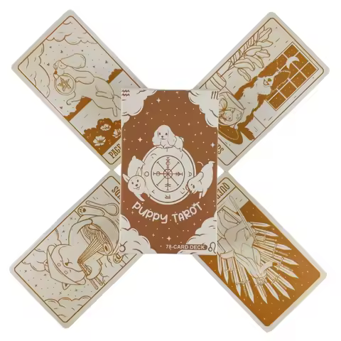 High-Quality Puppy Tarot Card Leisure Entertainment Games Card Family Gatherings Tarot Games Card 78 Card Deck