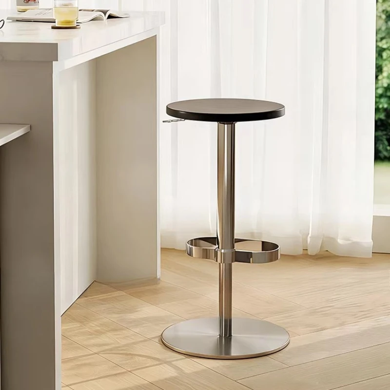 

Удобный высокий барный стул со спинкой, современный элегантный скандинавский барный стул для помещений, минималистичный металлический барный стул, мебель для бара
