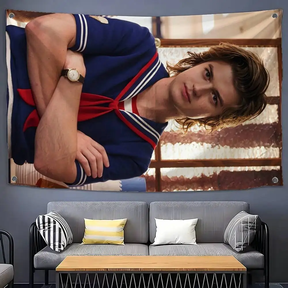 

Joe Keery Stranger Flags Suitable For Party Club Outdoor Interior Wall Decoration Banner Fans Gift