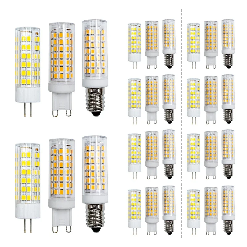 10ピース/ロットE14 ledランプ電球G9 G4 ac 220v 240v 3ワット5ワット9ワット2835 smdセラミックledライトシャンデリアスポットライトハロゲンランプを交換