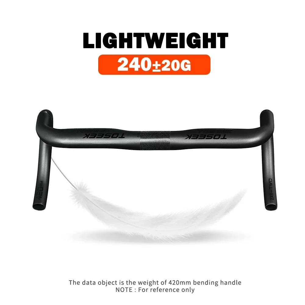 TOSEEK ZXB-TWO Vollcarbon-Lenker 31,8mm Rennrad-Bogenlenker 380/400/420/440mm mit externer Kabelführung – Detail 5