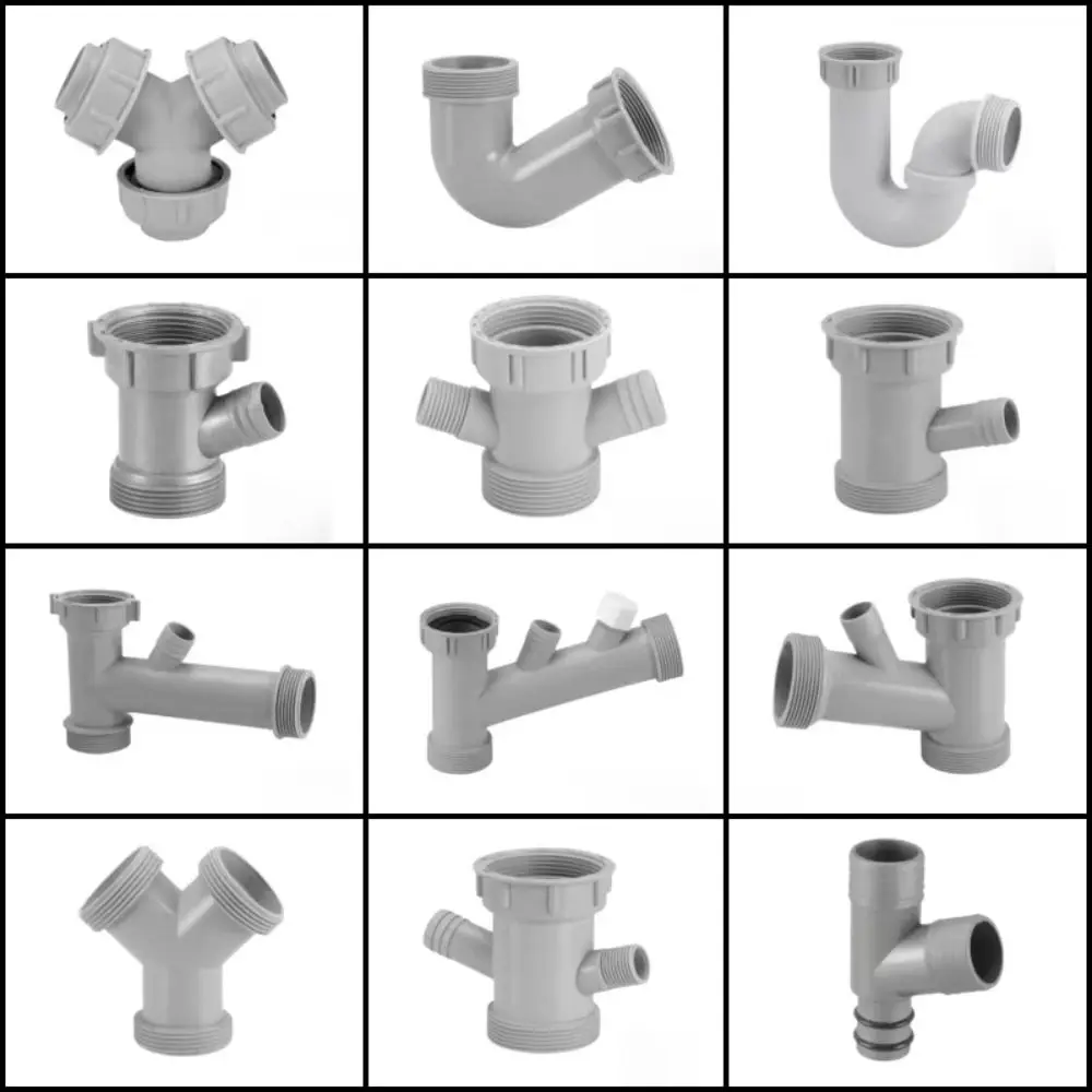 Anti Leak Kitchen Sink Drain Connector Sealing Gasket Threaded Nut Basin Pipe Fitting Corrosion Resistant Drainage Connector
