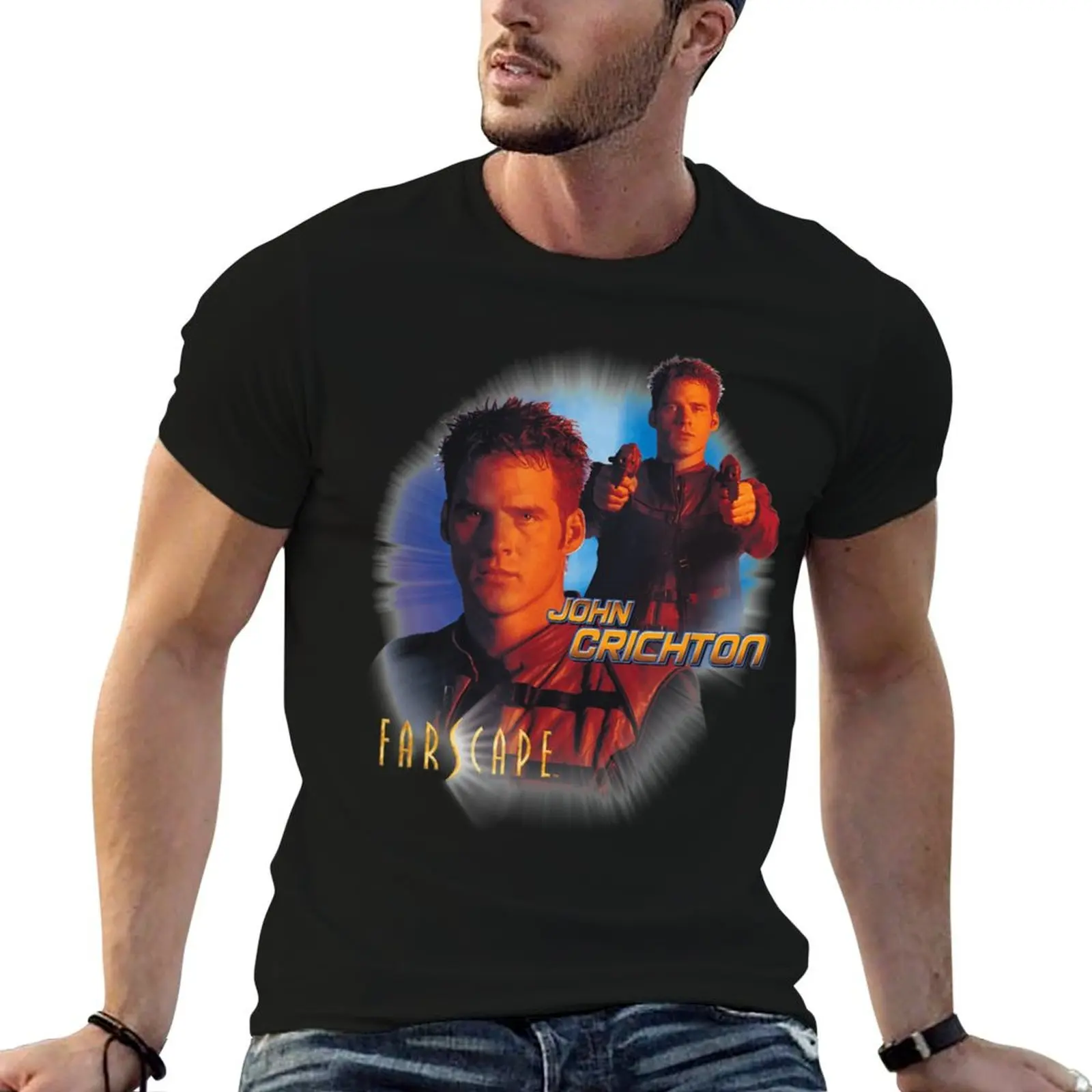 

shirts Farscape shirt man t 100% summer Crichton cotton t T-Shirt John