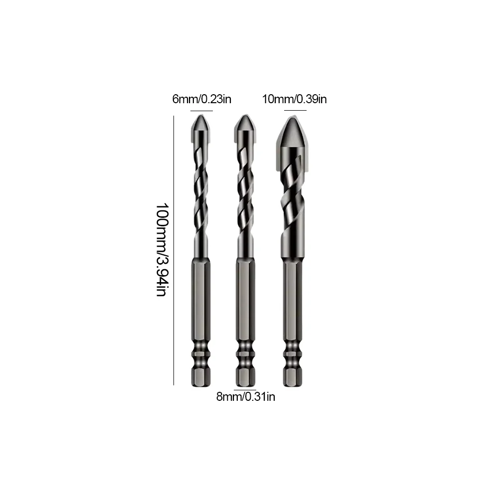 Imagem -06 - Resistência Cabeça Oblíqua Excêntrico Broca Hard Alloy Tile Drill Bit Vidro de Cerâmica Concreta mm mm mm 10 mm 12 mm Pcs Pcs Peças Alta