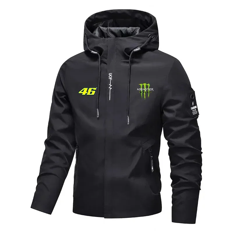

Chaqueta con Capucha a Prueba de Viento para Hombre Monster Energy 2026, Chaqueta de Moda Deportiva y Casual para Primavera y Ot