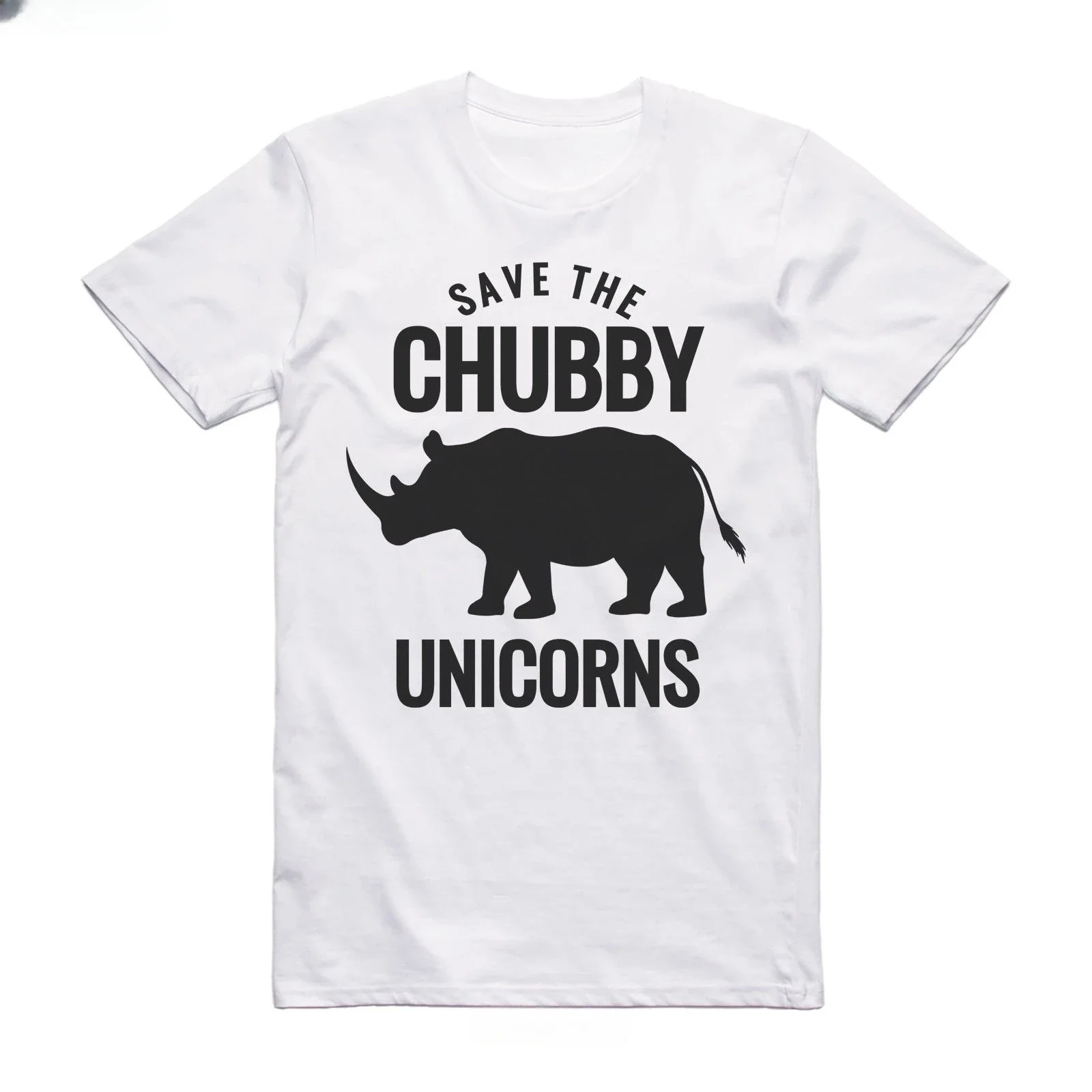 men  t-shirts summer brand tshirt  size  Save The Chubby Unicorn Rhino T Shirt - Funny Animal Love Hipster Tee