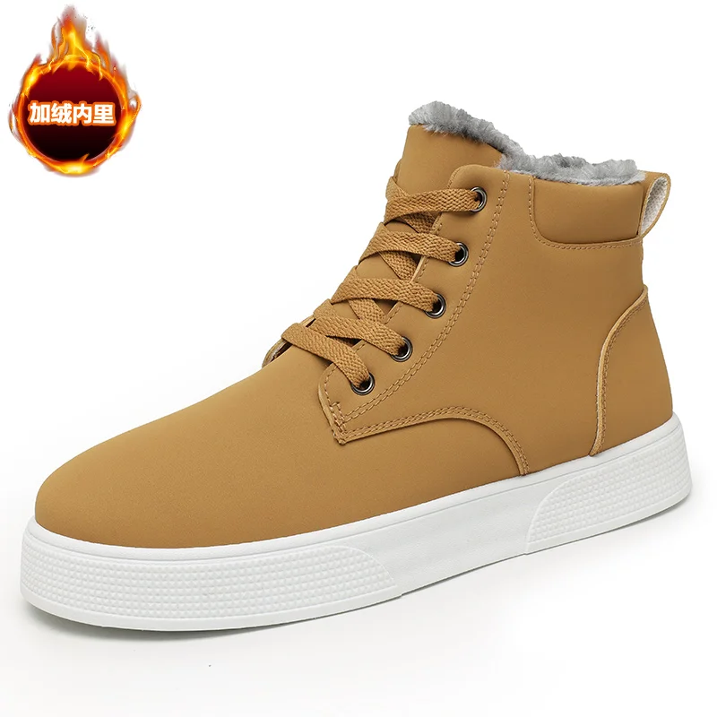 2025 Winter Men's Tactical Shoes Travel Quilted Boots Winter Shoes Waterproof and Anti-slip Thick-soled Boots for Men Zapatillas