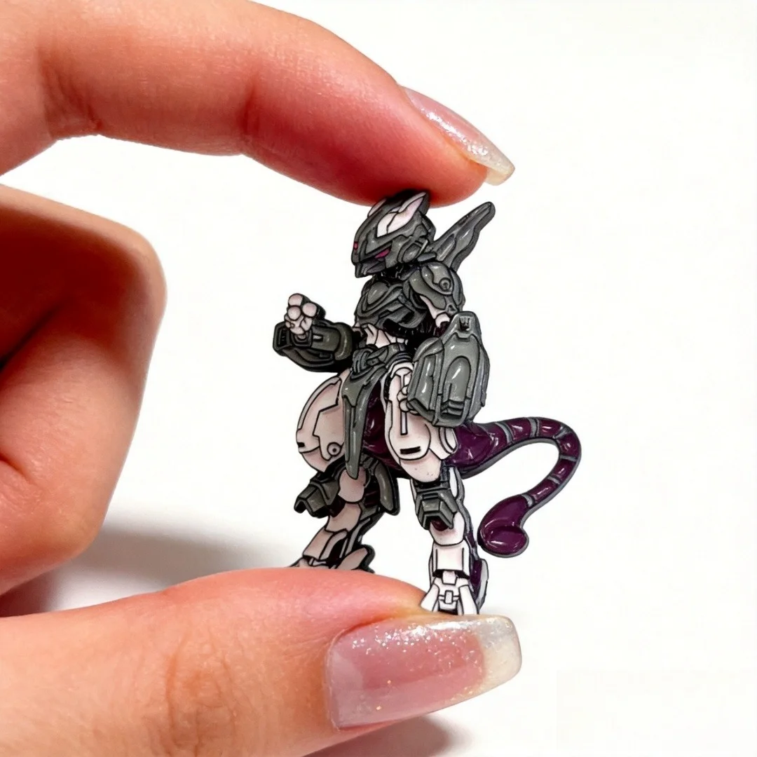 Futuristic Cyber Mecha Panther Enamel Pin, Sci‑Fi Armored Beast Warrior Lapel Brooch Badge, Robot‑themed Jewelry