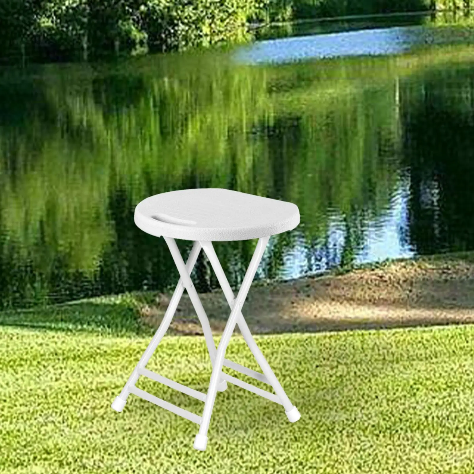 Folding Stool High Stool Thickened Space Saving Portable Lightweight Outdoor