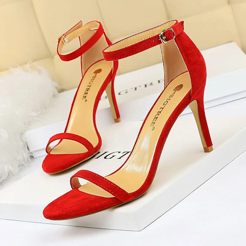 Brand Quality Shoes Women Sandals Silk Sexy High Heels 11CM Ladies Stiletto Wedding Party Office Summer Sandalias Mujer WSH4132