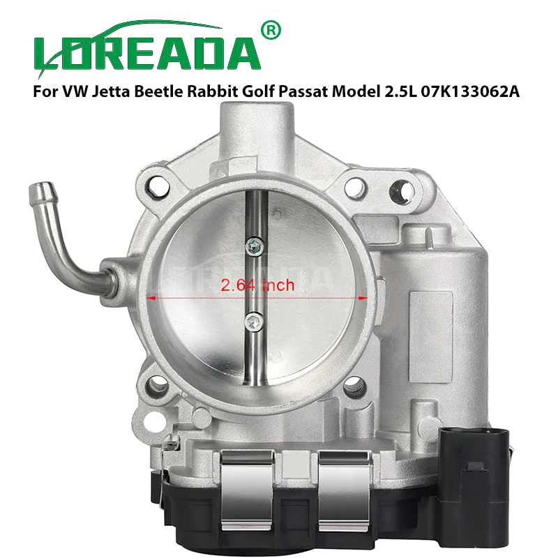 07K133062A New Throttle Body Fits for VW Volkswagen Jetta Beetle Rabbit Golf Passat Model 2.5L Throttle Valve OE# 07K 133 062 A