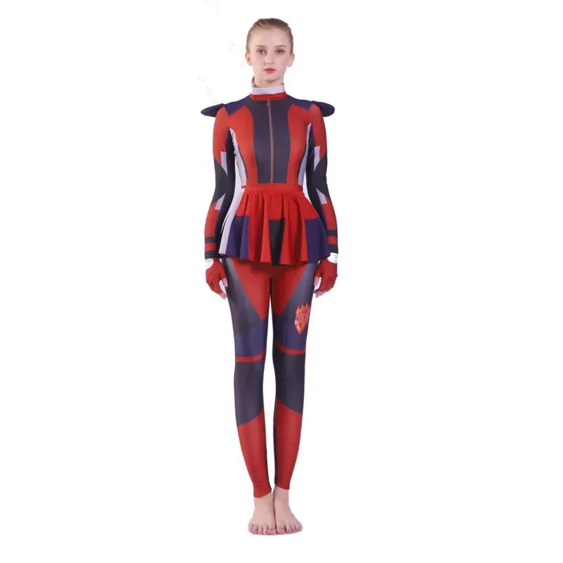 Kodiak adultos niños descendientes 3 Mal Evie Cosplay LICRA Zentai mono monos fiesta traje de Halloween Wom 2025 nuevo