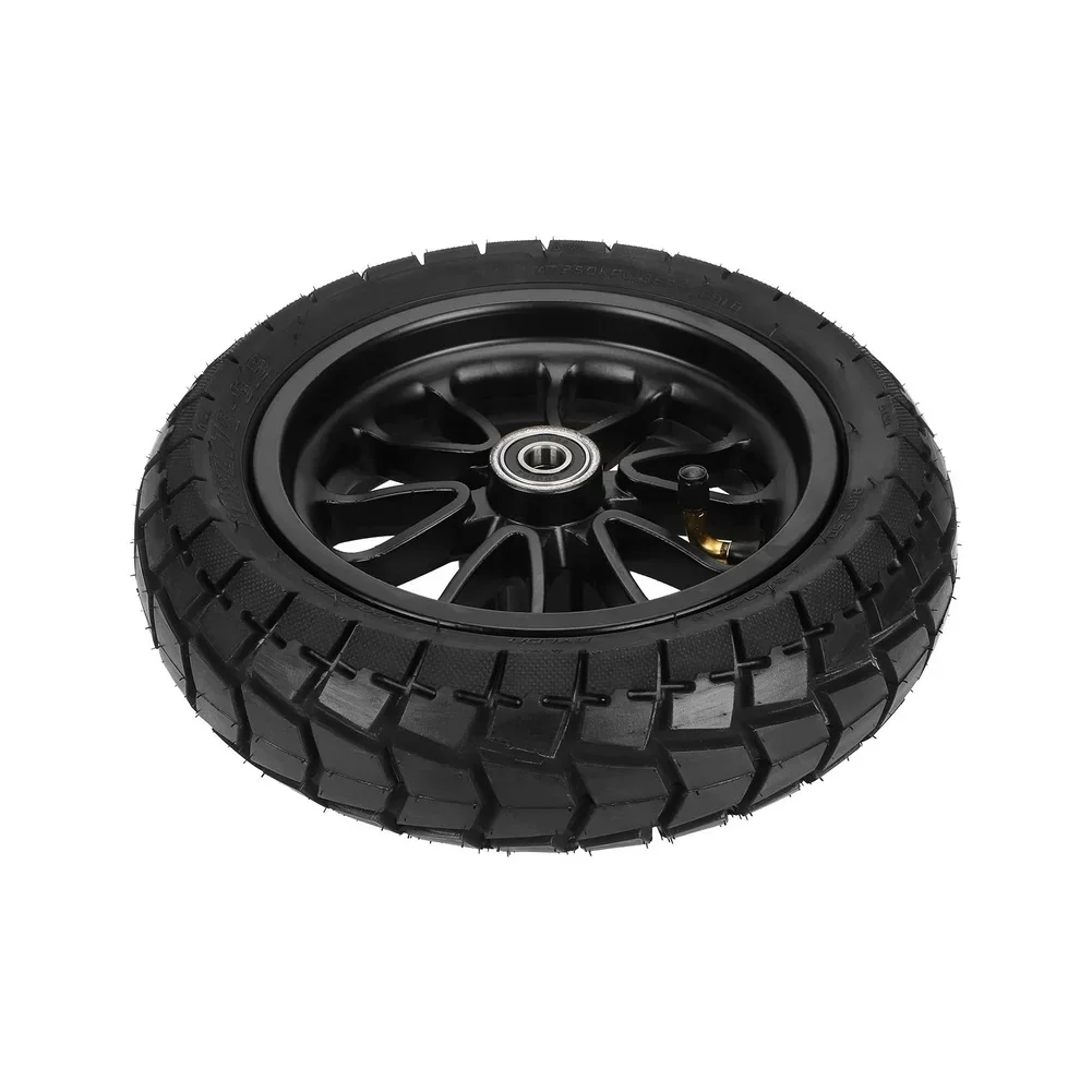 Aluminum Alloy Front Wheel Hub and Rubber Tire Set for Kukirin A1 Electric Scooter 10 Inch 10x2.75-6.5 Dimension Compatibility