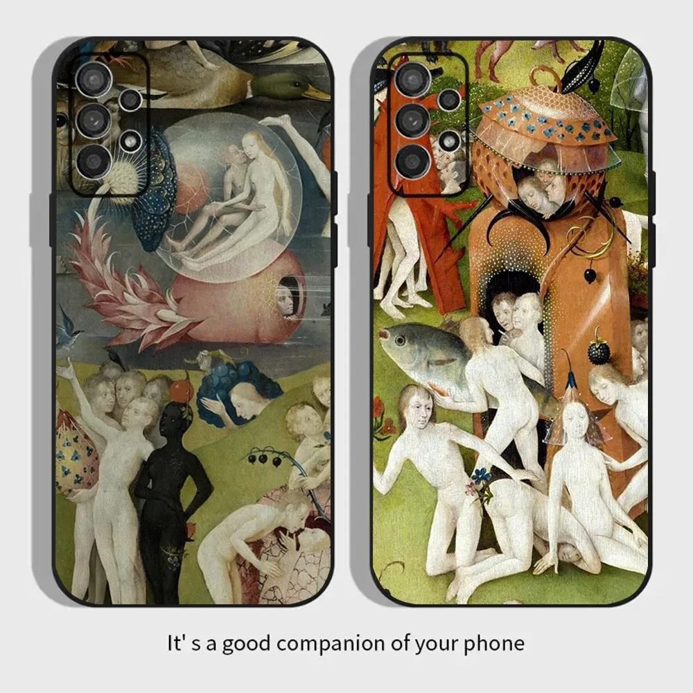 Hieronymus Bosch Art Painting Bumper Phone Case For Samsung Galaxy A13,A21s,A22,A31,A32,A52,A53,A71,A80,A91 Soft Black Cover