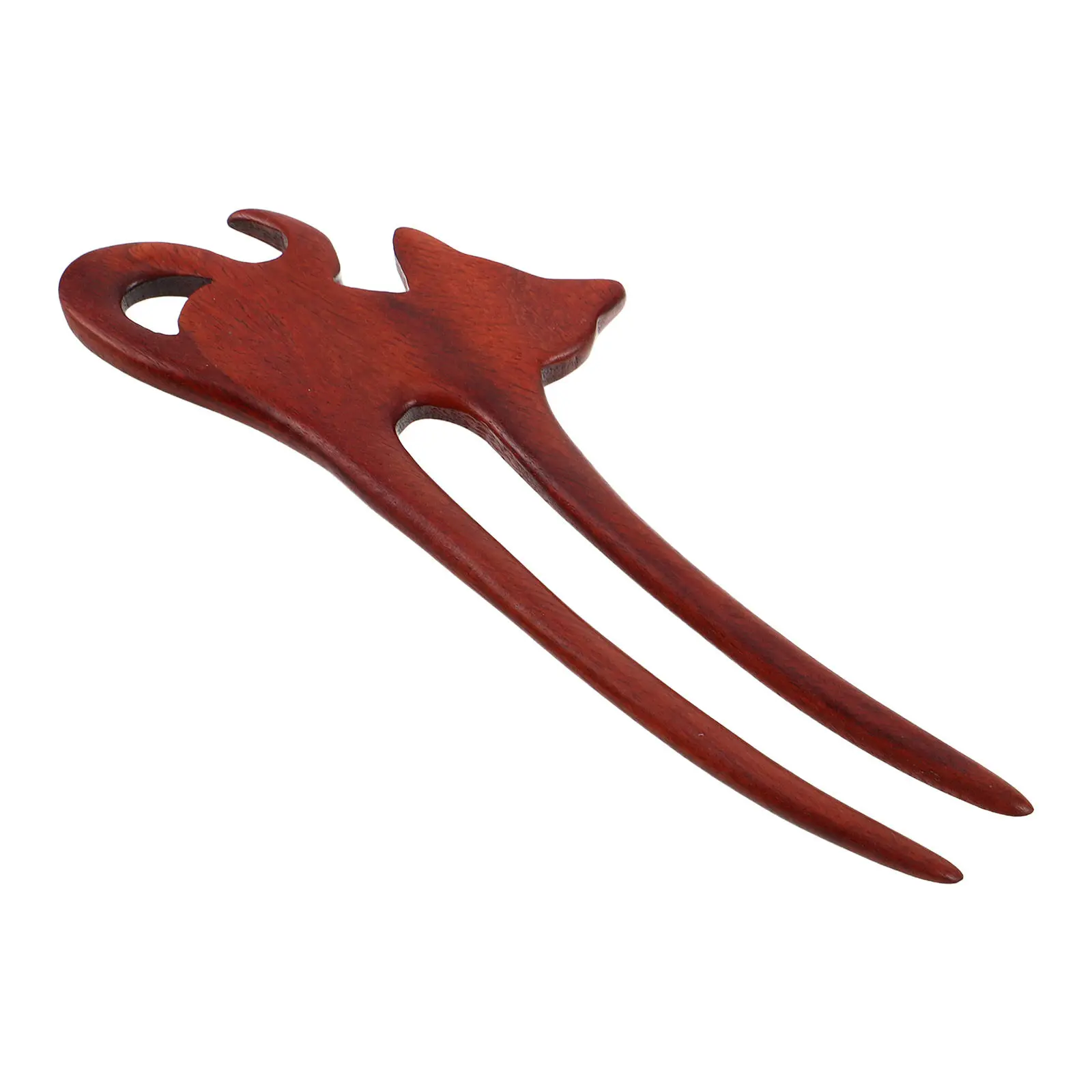 Wooden Sandalwood Hair Sticks U Shaped Fork Pins French Twist Bun Holders Vintage Chinese Decorative Hair Clips for Women