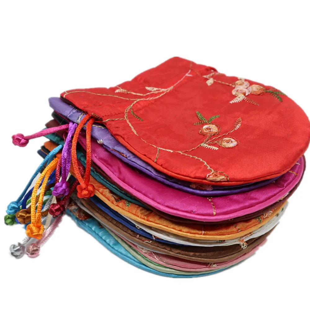 

Jewelry Pouch Embroidery Jewelry Bag Storage Pouch Printed Travel Bag For Gift Necklace Storage Women