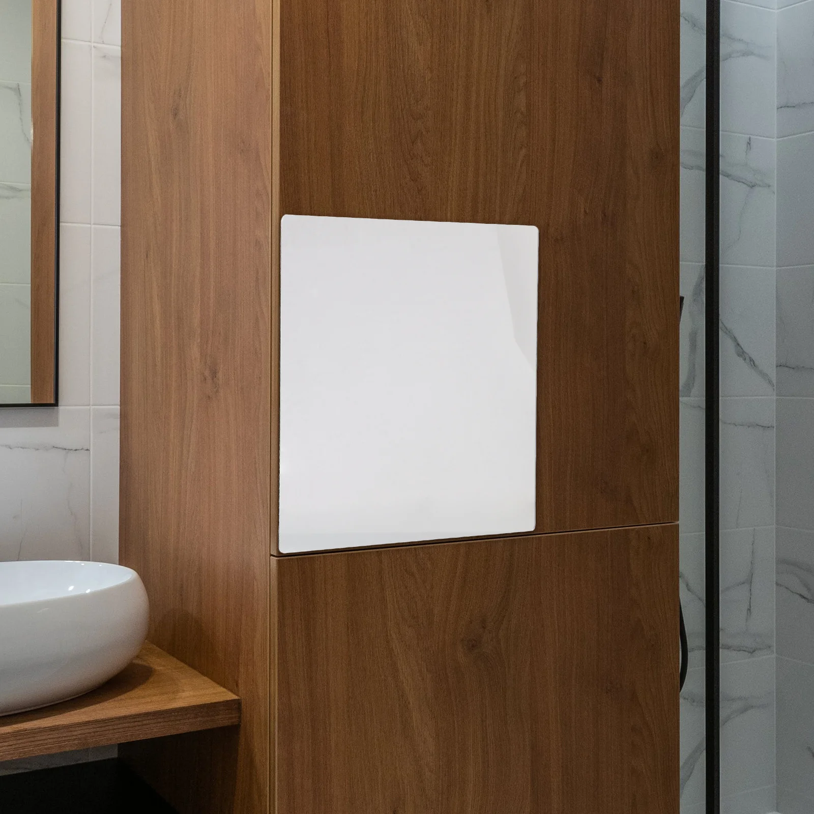 

2Pcs Self-Adhesive Acrylic Wall Mirror for Bathroom Home Non Breakable Vanity Decorative Mirror Acrylic Mirror,