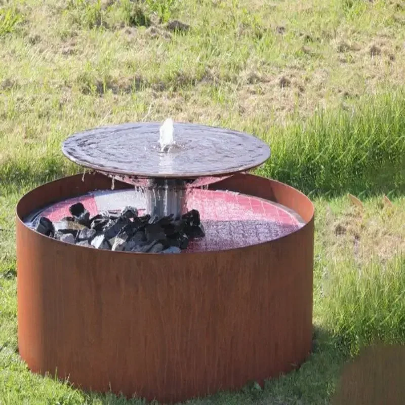 Free customized outdoor corten steel water features, outdoor low-priced fountain water features,corten steel water features