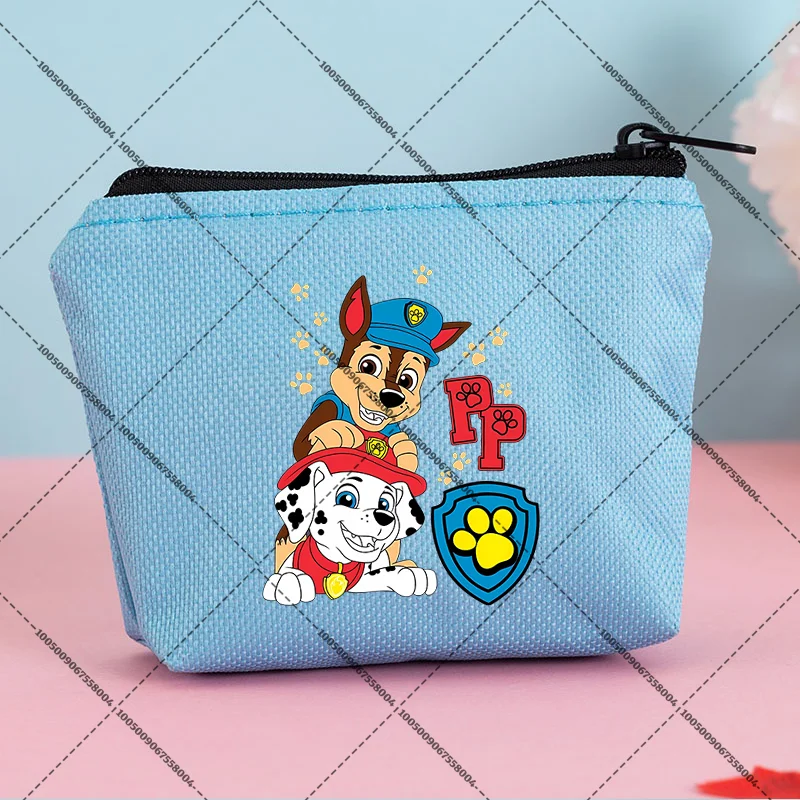 Paw Patrols Card Holder Pocket Printing Square Zipper Wallet Chase Skye Coin Pack Zoro Mini Purse Cute Key Card Bag Storage Bags view 2