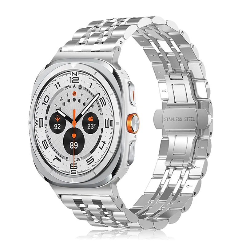 

No Gaps Strap For Samsung Galaxy Watch 7 Ultra 47mm Stainless Steel Watchband For galaxy watch 7 ultra 47mm Curved end Bracelet