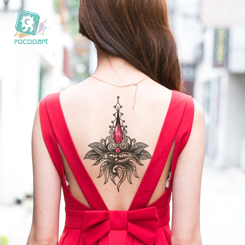 Sexy Waterdichte Tattoo Make-Up Tijdelijke Onderborst Hangers Tatoo Bloem Borst Tattoo Sticker Voor Vrouwen