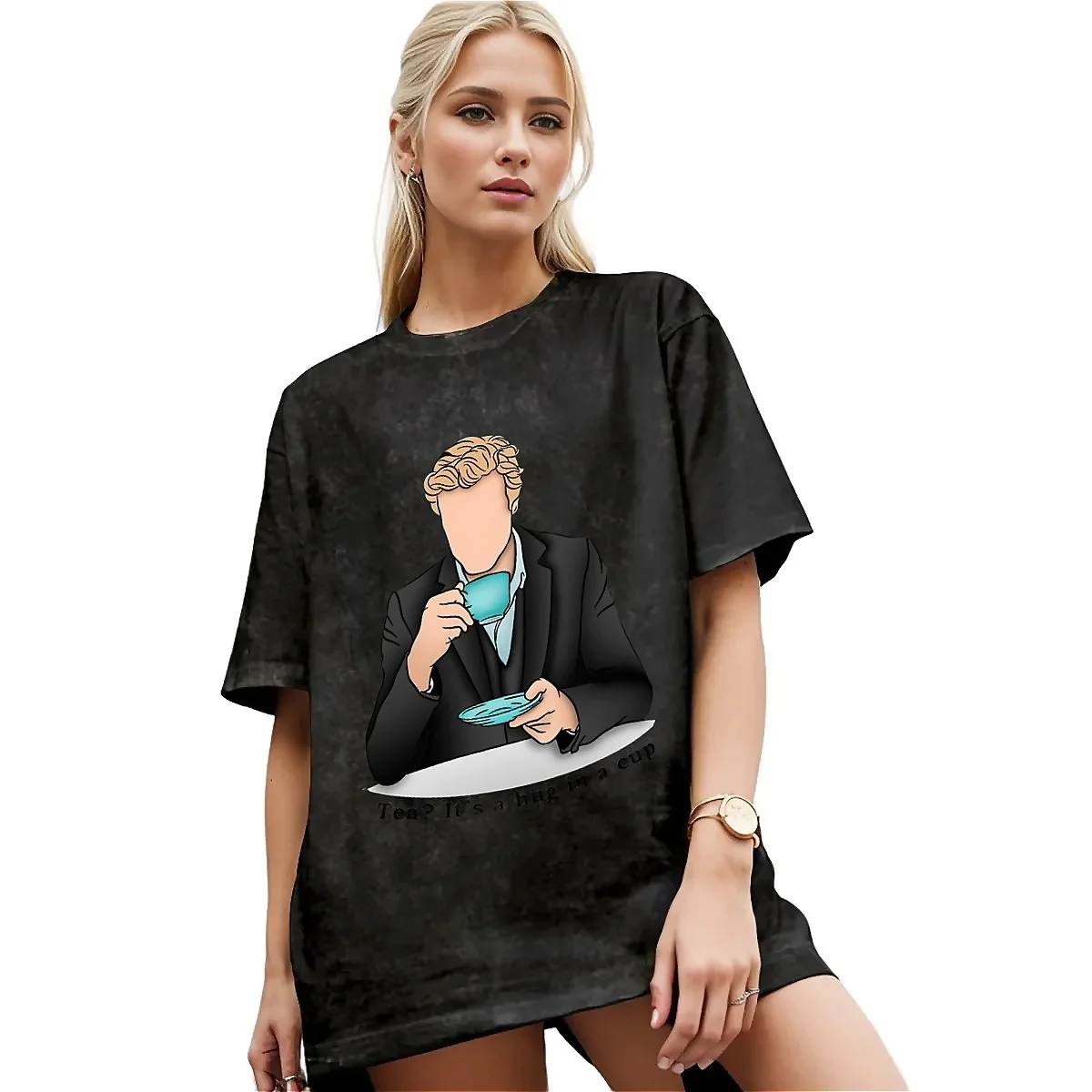 Patrick Jane Tea T-Shirt Beach The Mentalist Y2K Fun T-Shirts 2024 Cotton Cute Tee Shirt For Male Short Sleeves Top Tees