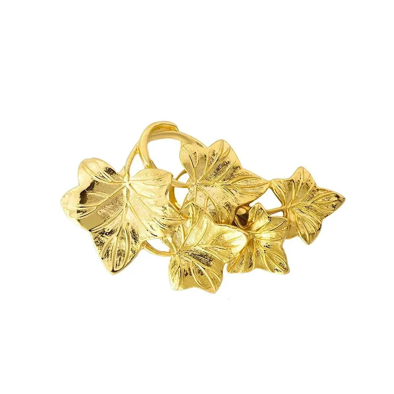 

Gold Leaf Brooch Women's Light Luxury Premium Versatile Temperament Pin Accessories