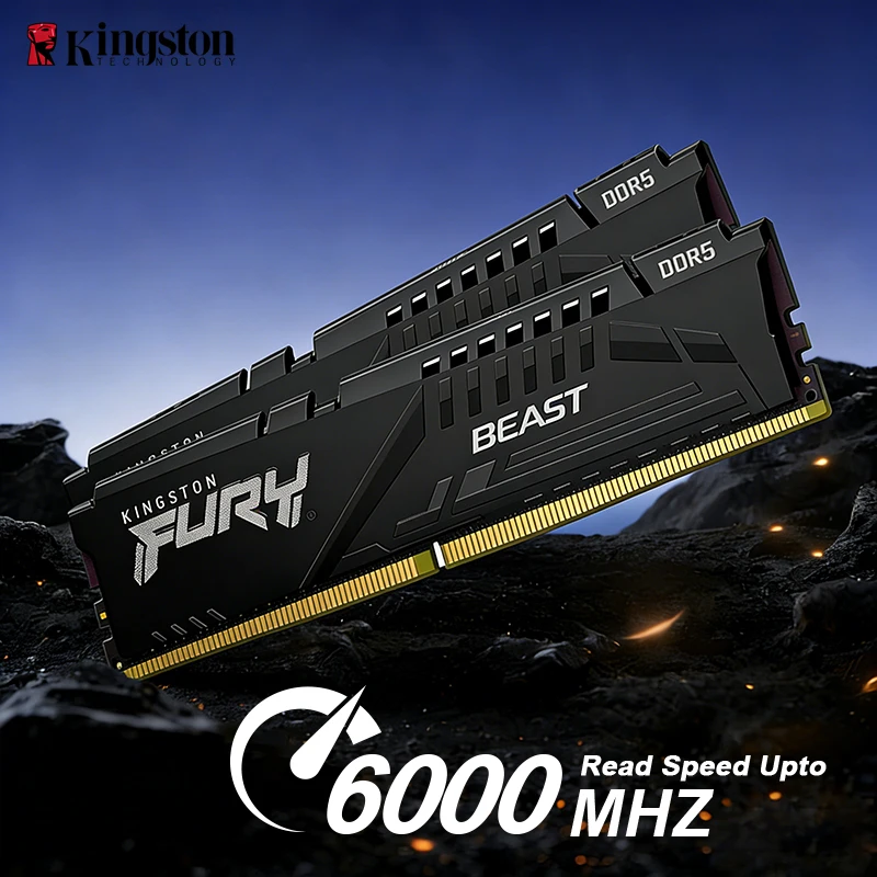 Kingston FURY Beast DDR5 RAM 6000MHz 16GB/32GB CL30/CL36 Unterstützt Intel XMP 3.0 & AMD EXPO Desktop-Speicher