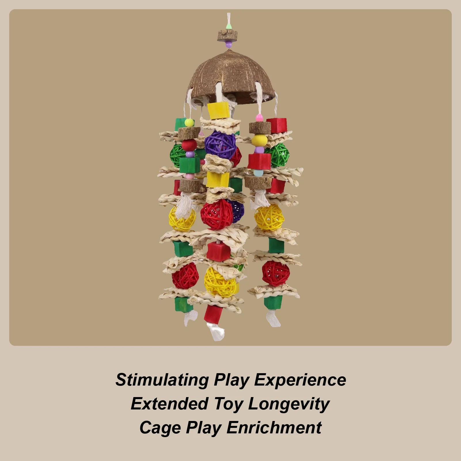 

Жевательные игрушки для птиц, многофункциональные износостойкие натуральные деревянные игрушки для попугаев для ара, воробья, попугаев, конусов, корелл