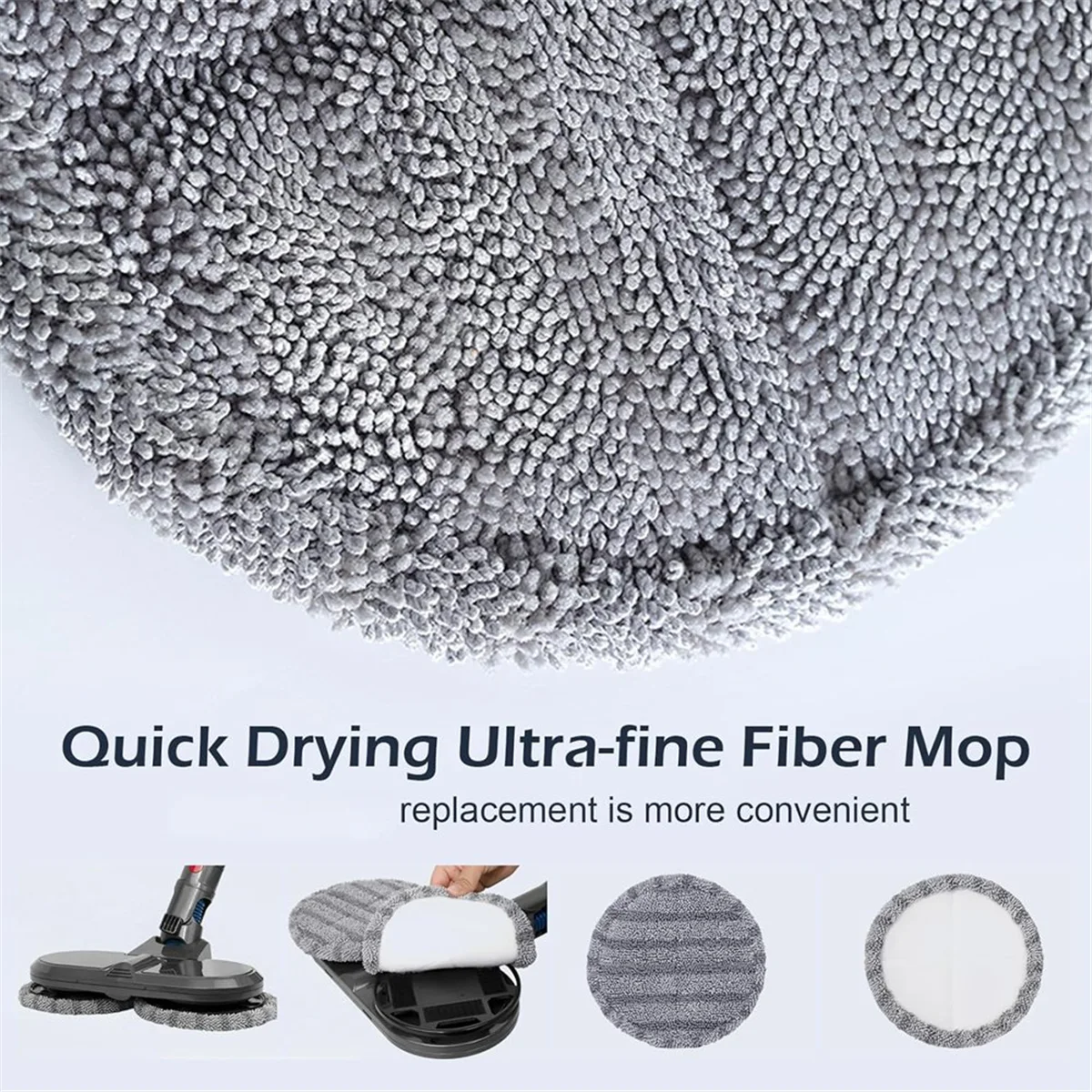 

A94Z Electric Mop Head Attachment for Dyson V7 V8 V10 V11 V15, Dual Rotating Motors with 6 Pieces Washable Mop Pads