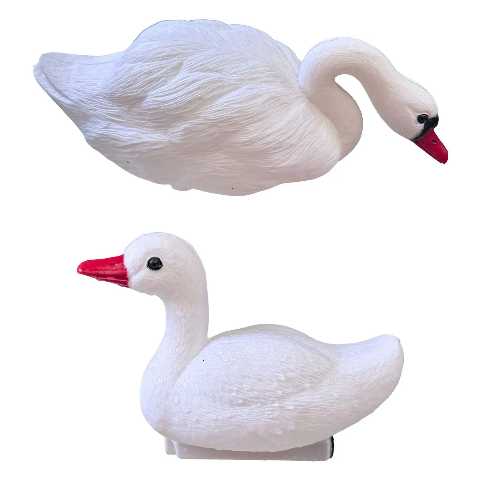 Swan Decoy Outdoor Figurine Deterrent Swimming Sculpture Garden Statue Goose Floating Decoration for Outside Lake Pond Fields