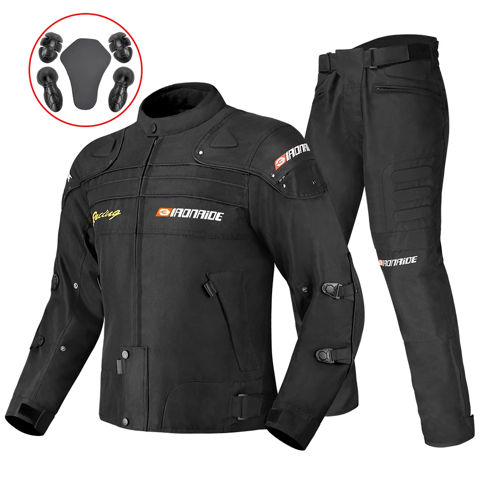 

Men's Motocross Jacket Four Seasons Motorbike Riding Moto Jacket Wear-resistant Anti-drop Motorcycle Racing Clothing M-3XL