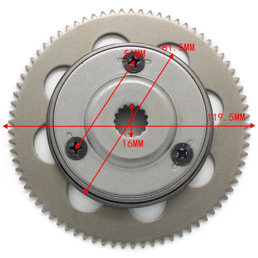 Motorcycle Starter Motor One Way Clutch For Polaris Sportsman 90 Outlaw 110 Predator 50 0453466 0454642 0454961 moto Accessories