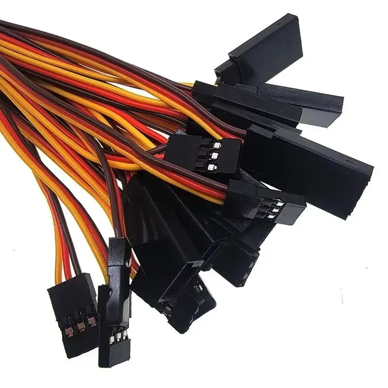 RC Servo Extension Wire Cable 100mm/150mm/200mm/300mm/500mm/1000MM Male Female Lead Wire For RC Drone Helicopter Futaba JR Parts