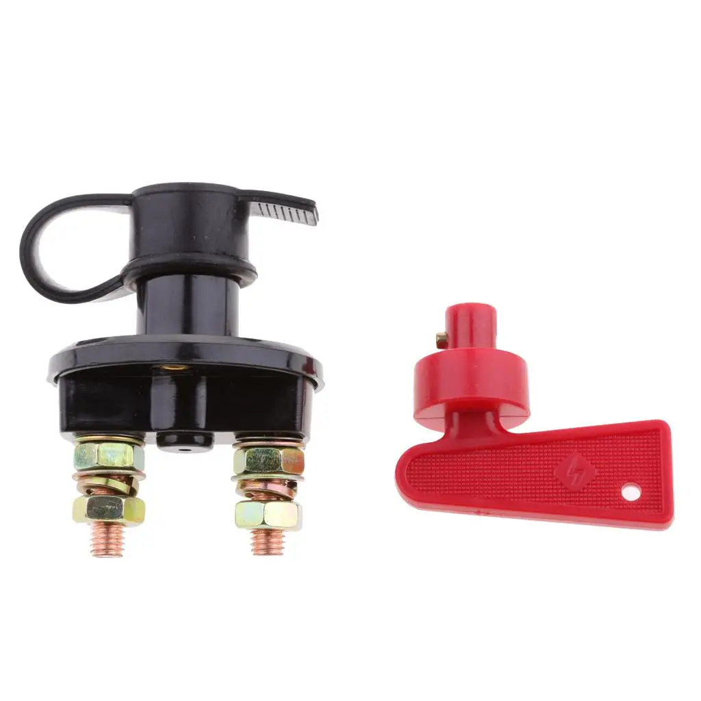 Car Battery Disconnect Switch Red Black Terminal Isolator Power Kill Cut Off Switch for Vehicle Electronics