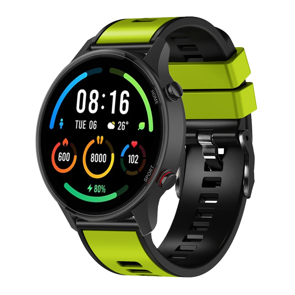 Xiaomi Mi Watch用シリコンストラップ,スマートウォッチブレスレット,カラー,カラー,2,s1 pro,アクティブ,s2,46mm, 42mm, 22mm