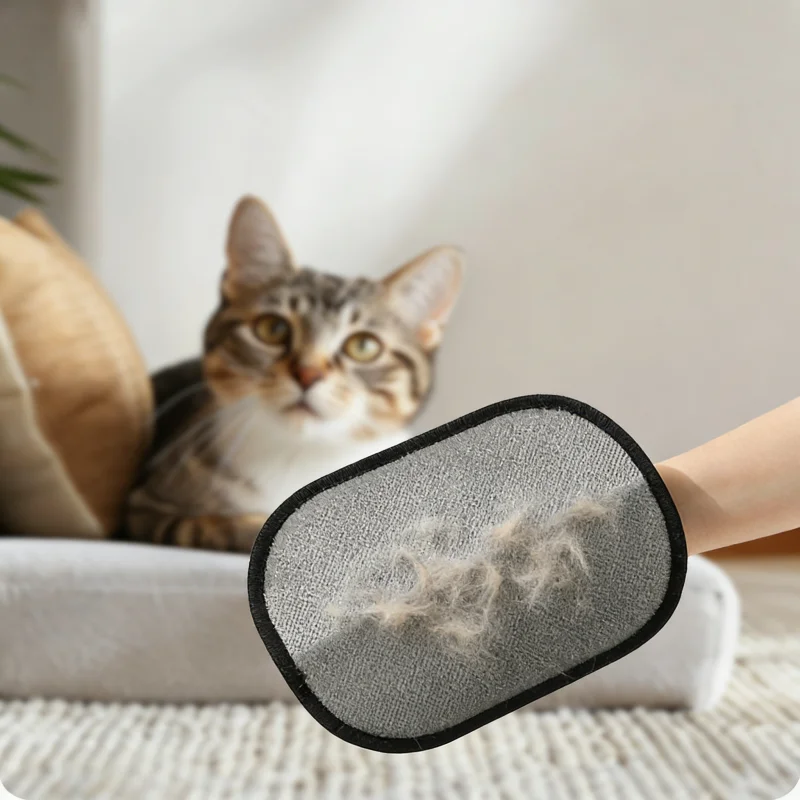 Pet Grooming Gloves for Dogs And Cats Hair Remover Brush Kitten Cleaning Glove Sofa Carpet Clothes Pet Hair Removal Pet Supplies view 4
