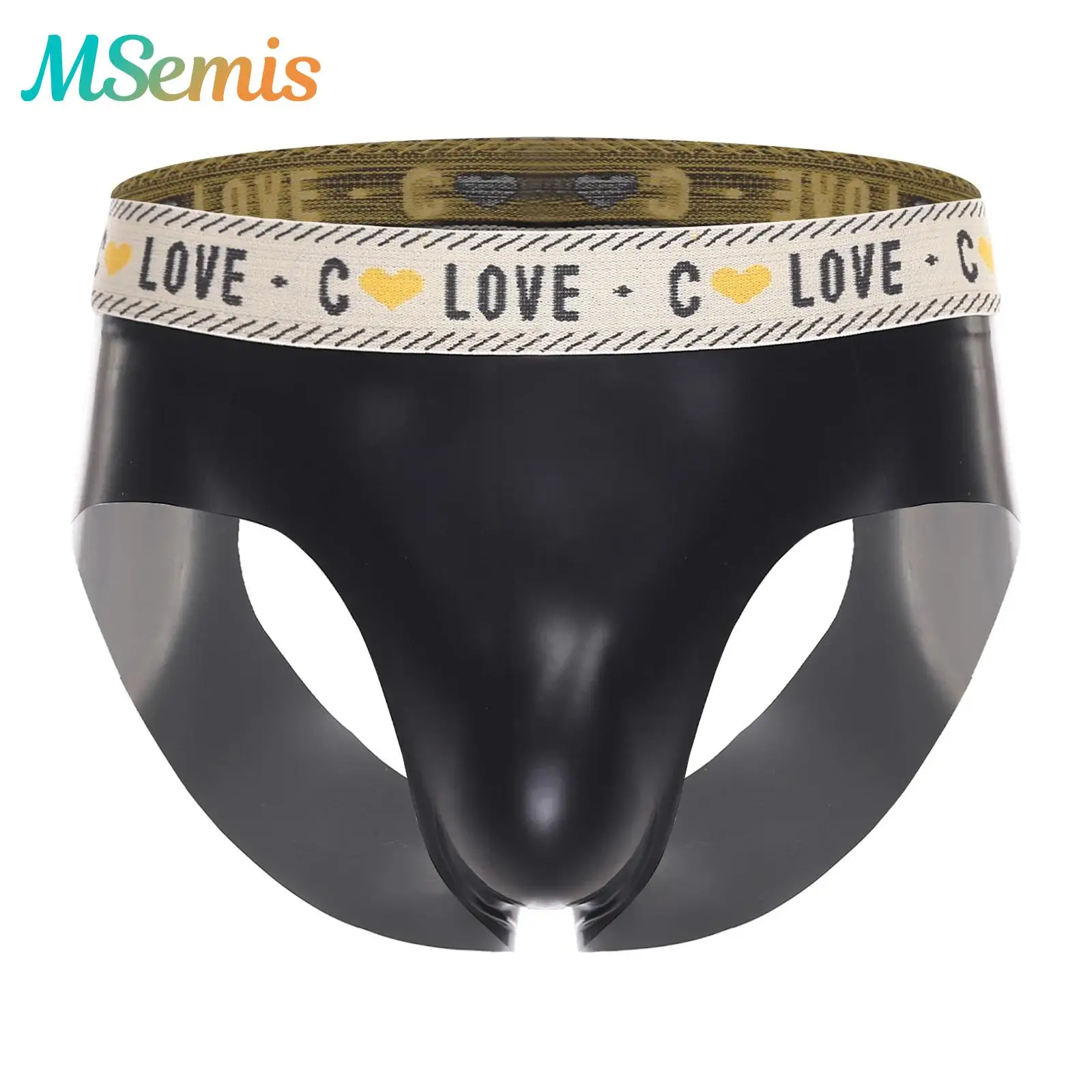 

Мужское нижнее белье, трусики с открытой попкой, латексные трусы с вырезами, выпуклая сумка, нижнее белье с графическим эластичным поясом, бандаж