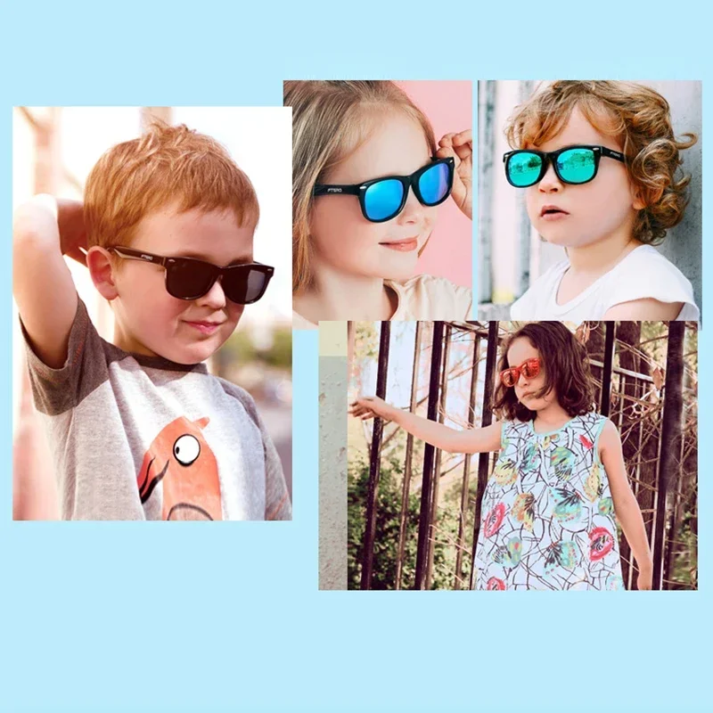 Kids Polarized Sunglasses TR90 Boys Girls Sun Glasses Silicone Safety Glasses Gift for Children Baby UV400 Eyewear Age 3-12