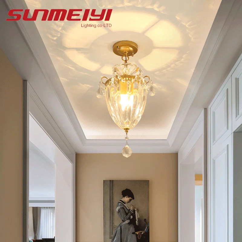 

Modern K9 Crystal Ceiling Chandelier LED Light Fixture For Corridor Aisle Balcony Stairs Living Room Loft светильник подвесной