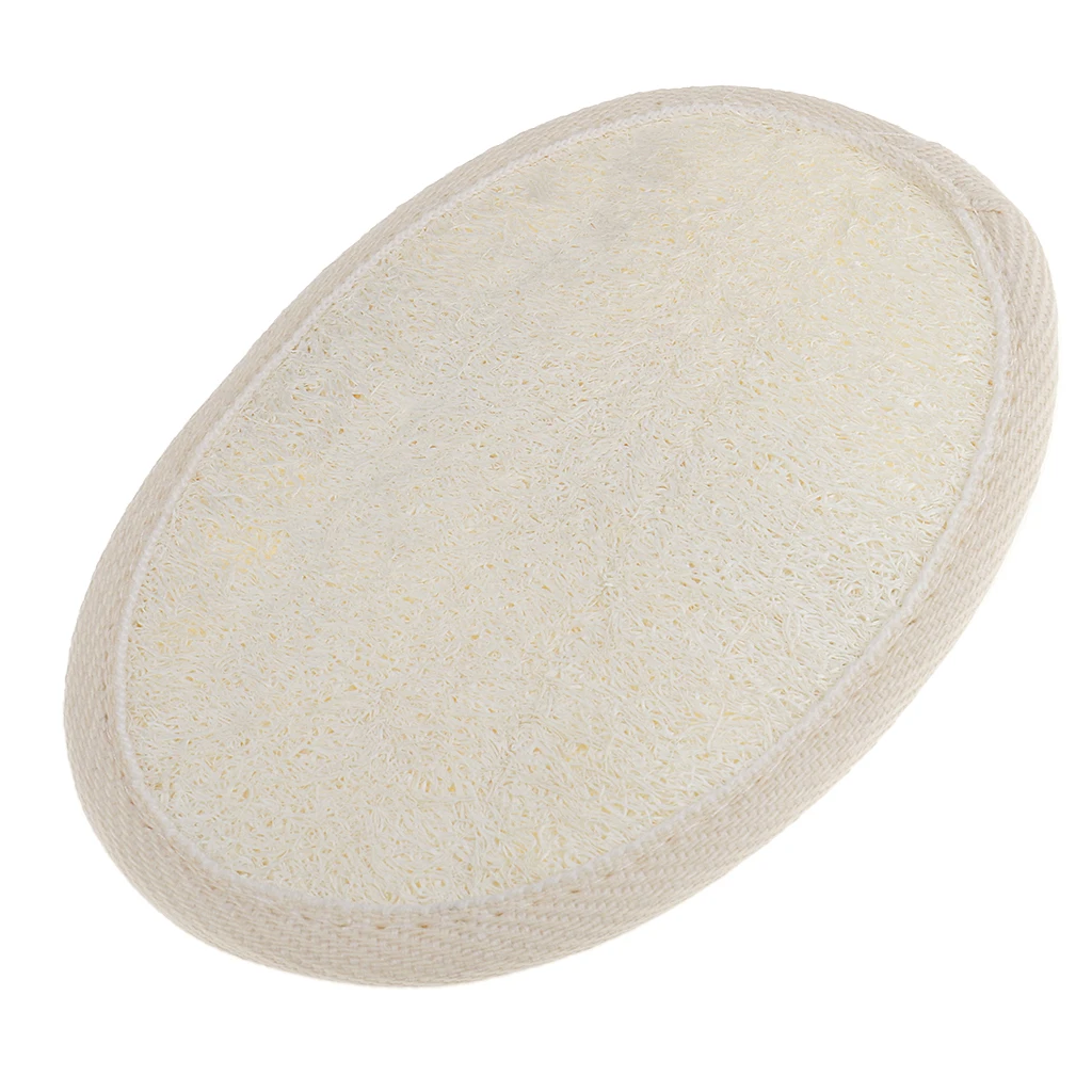 1 piece Beige Oval Shaped Bath Shower Washing Exfoliator and Loofah Scrubber Massage Sponge Pad