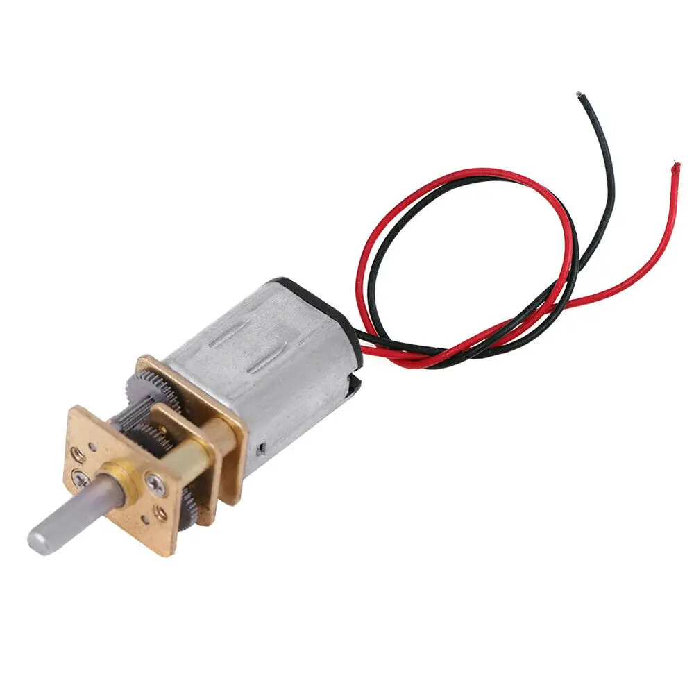 Imagem -04 - Mini Micro Metal Gear Motor Volante dc Motors 60rpm Velocidade Lenta Full Metal Gearbox Redutor Toy 3v6v N20 Pcs