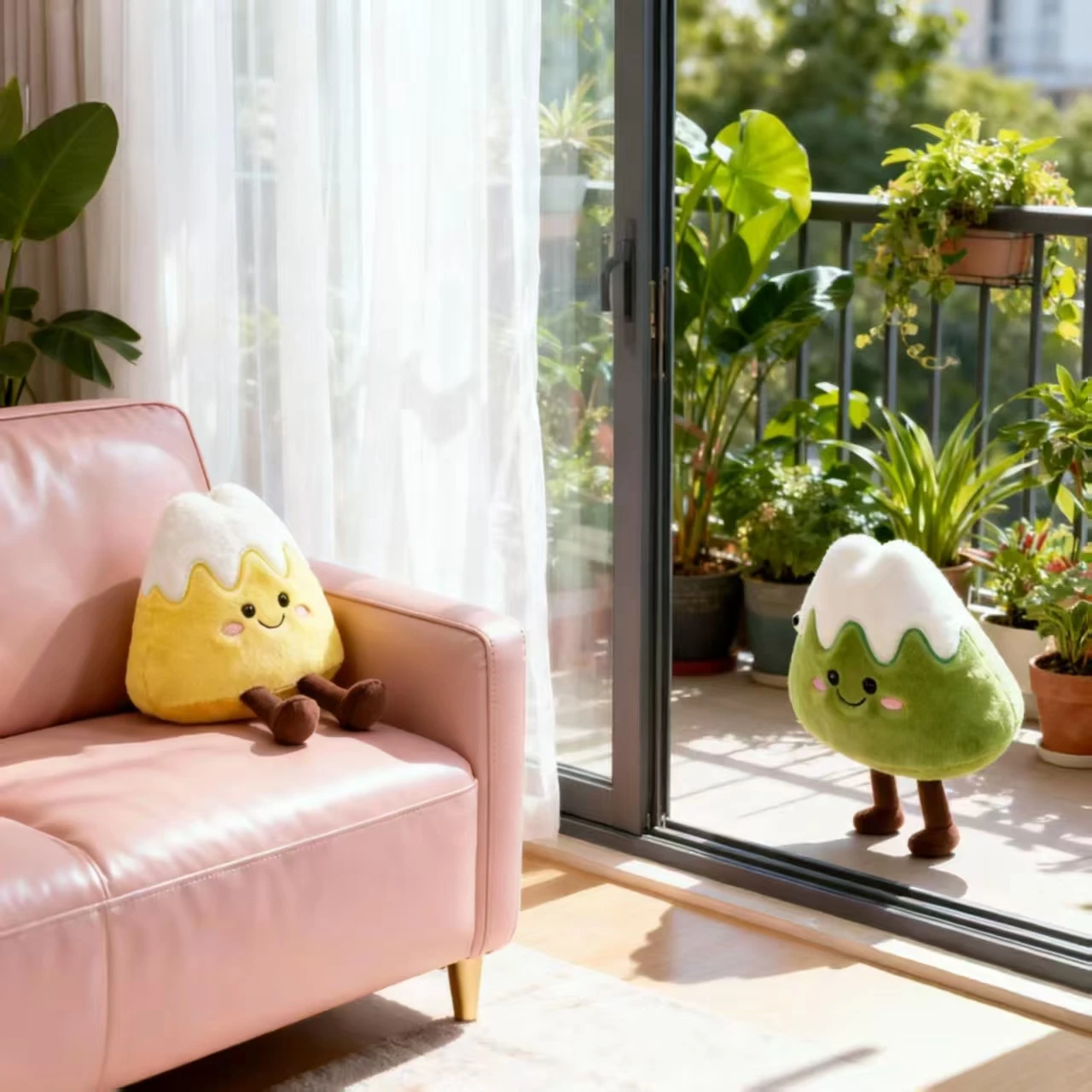 تمثال لعبة قطيفة لطيف مجسم تتميز بالجبال الذهبية والفضية وقمصان ثلجية وموضوع بركاني مع عناصر ممتعة #4