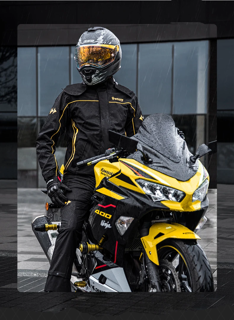 

Motorcycle raincoat outdoor Split cycling raincoat and rain pants Rider electric bike Oxford raincoat set Men women waterproof