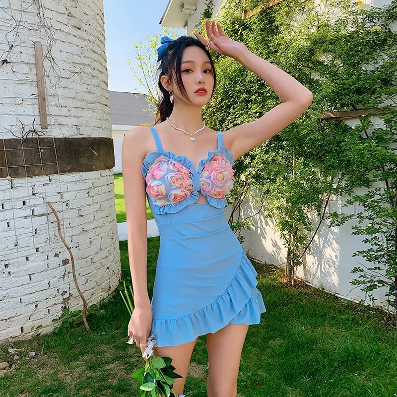 The Summer of 2026 New Featuring Fashionable Sweet and Cute Style Design Korean Version Slimming One-piece Swimsuit for Women