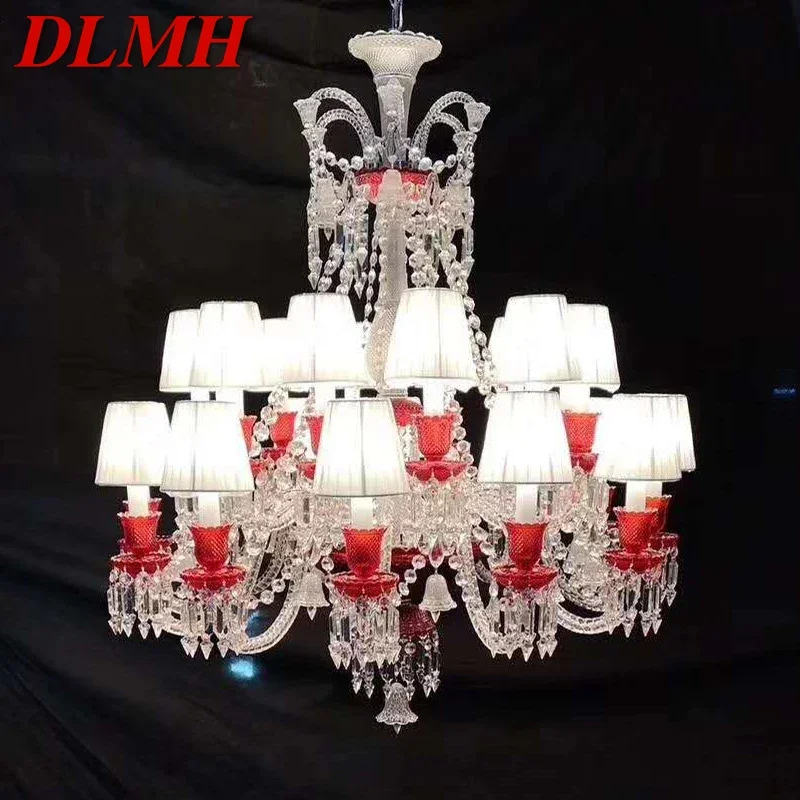 

DLMH Luxurious Style Crystal Pendant Lamp European Candle Lamp Art Living Room Restaurant Bedroom Villa Chandelier