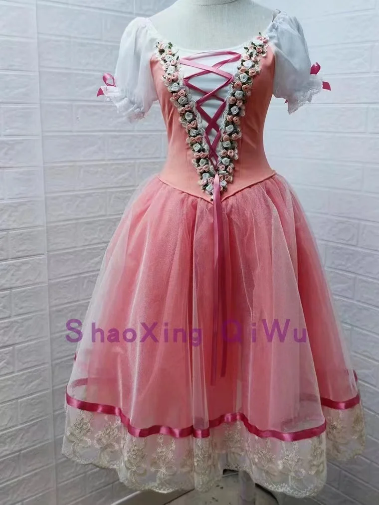 Copperia vestido de ballet romántico profesional, vestido hecho a mano con imagen de ballet YAGP, disfraz de escenario para niña, Giselle