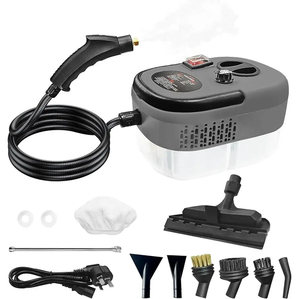 2500W Handheld Steam Cleaner High Pressure Portable Steamer Home Car Detailing Deep Cleaning 8 Attachments Included